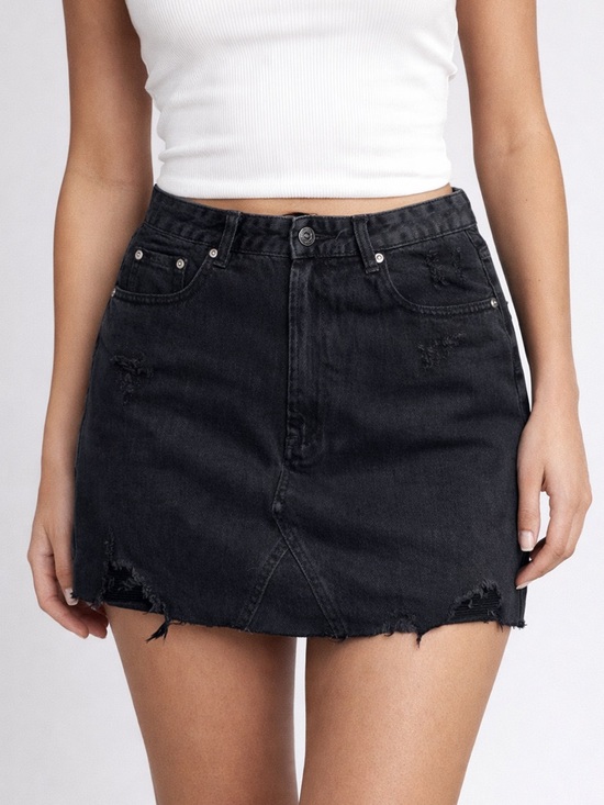Glassons Dresses & Skirts - GLASSONS Denim Black Mini Skirt